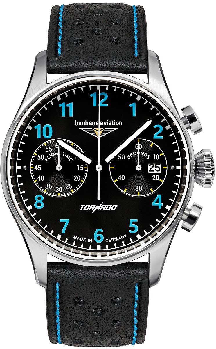 bauhaus Quarzuhr Herrenuhr Fliegerchronograph - Bauhaus Modell: 2770-3