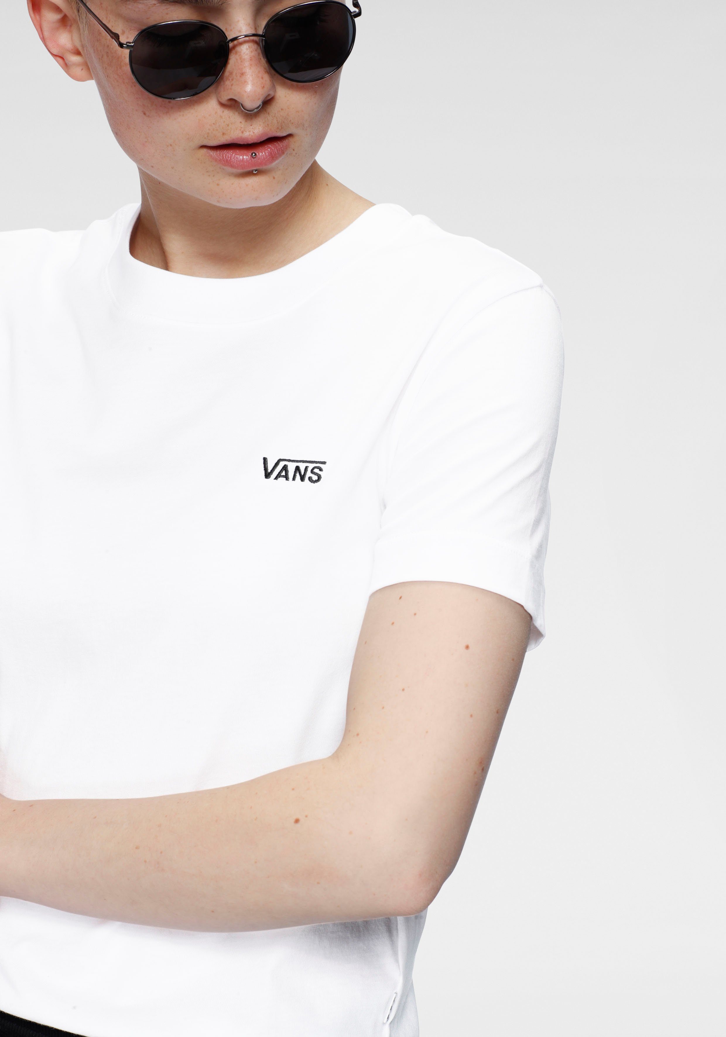 Vans T-Shirt JUNIOR V BOXY weiß-schwarz