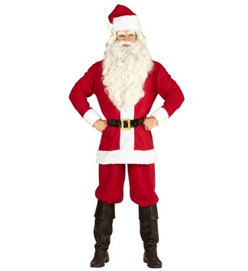 Scherzwelt Kostüm Weihnachtsmannkostüm mit Jacke, Hose, Gürtel, Hut - mit Perücke + Bart