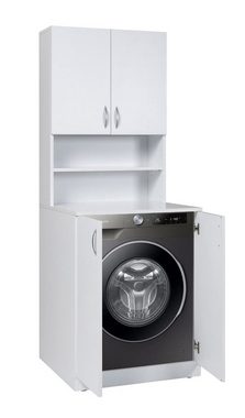 Furni24 Waschmaschinenumbauschrank Waschmaschinenschrank, 70x70x190,5 cm, weiß