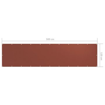 furnicato Sonnenschirm Balkon-Sichtschutz Terrakotta-Rot 120x500 cm Oxford-Gewebe