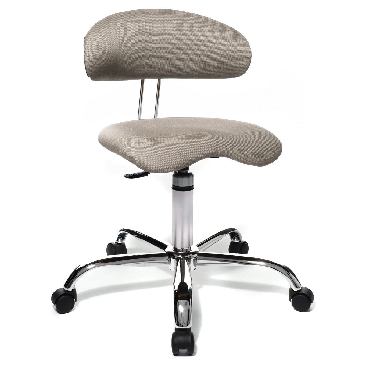 TOPSTAR Stehhilfe Drehhocker Sitness 40 mit Lehne - sand Universalrollen.
