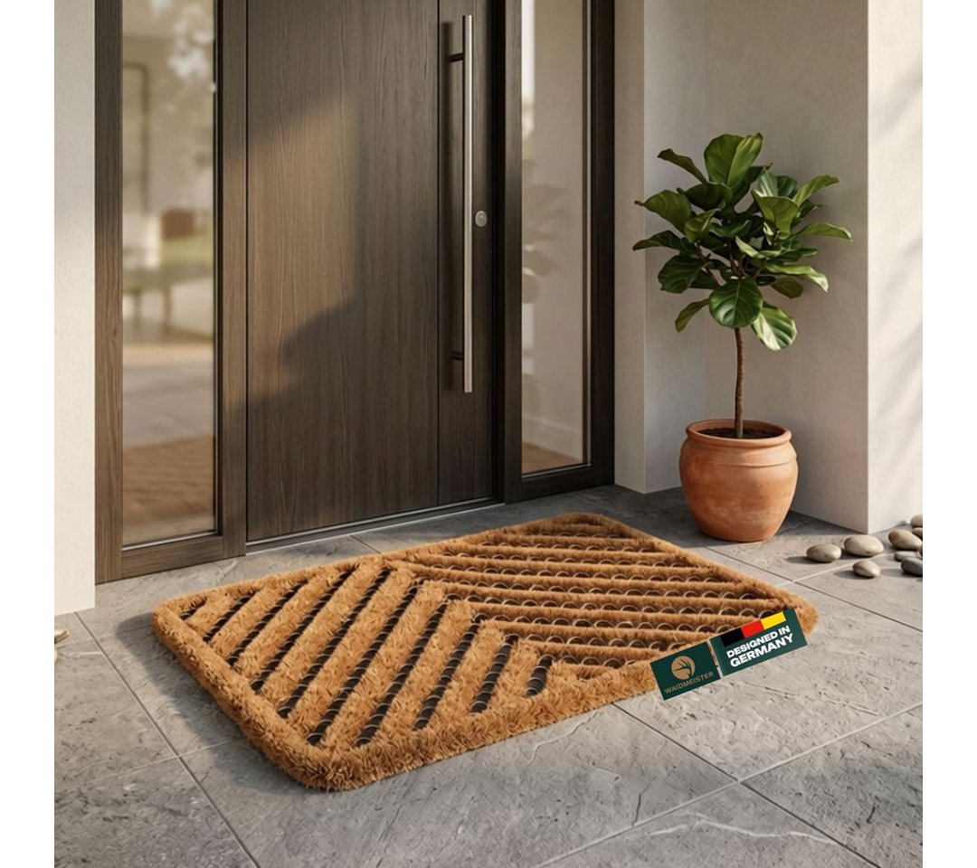 Waidmeister Fußmatte Fußmatte Kokos Außen 40x60 cm – Wetterfeste Schmutzfangmatte