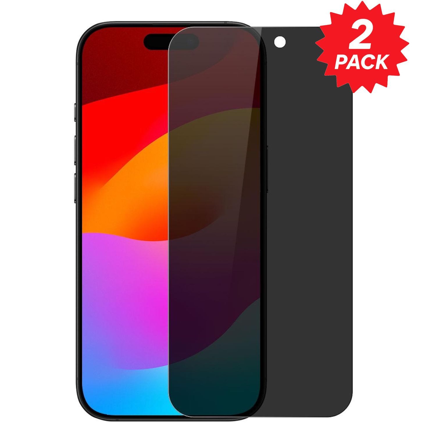 Wigento Handyhülle 2x Privacy Display Schutzglas Blickschutz für Apple iPhone 17 Pro, Spar Set Privacy Display Schutz Glas