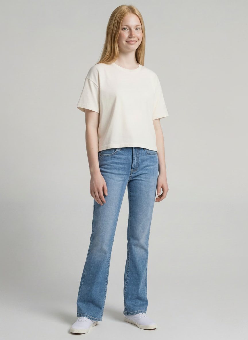 TOM TAILOR Weite Jeans Jeanshosen Flared Jeans mit Stretch