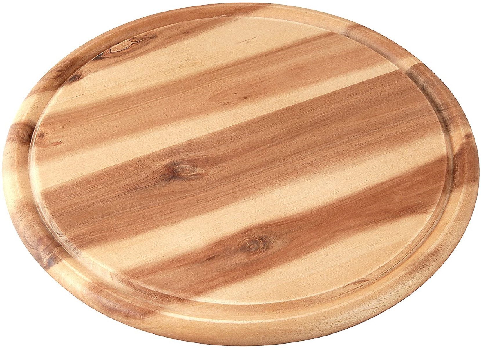 FACKELMANN Schneidebrett Vesperbrett aus Akazienholz mit Saftrille, 1 Stück, braun, 30x20 cm, Holz, Frühstücksbrettchen, Küchenbrett, Natur-Holz
