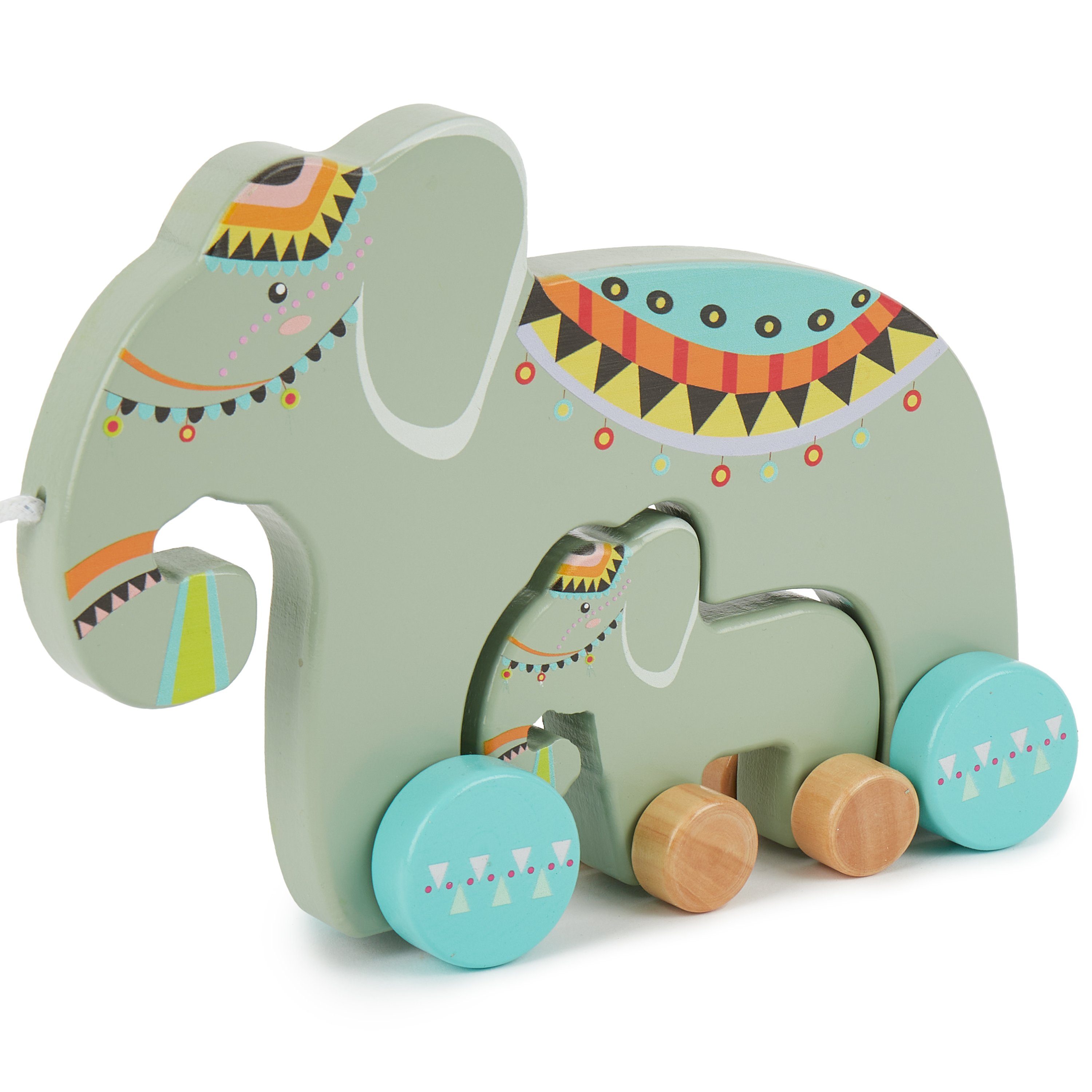 BIECO Nachziehtier Bieco Nachzietier Elefant Holz Set