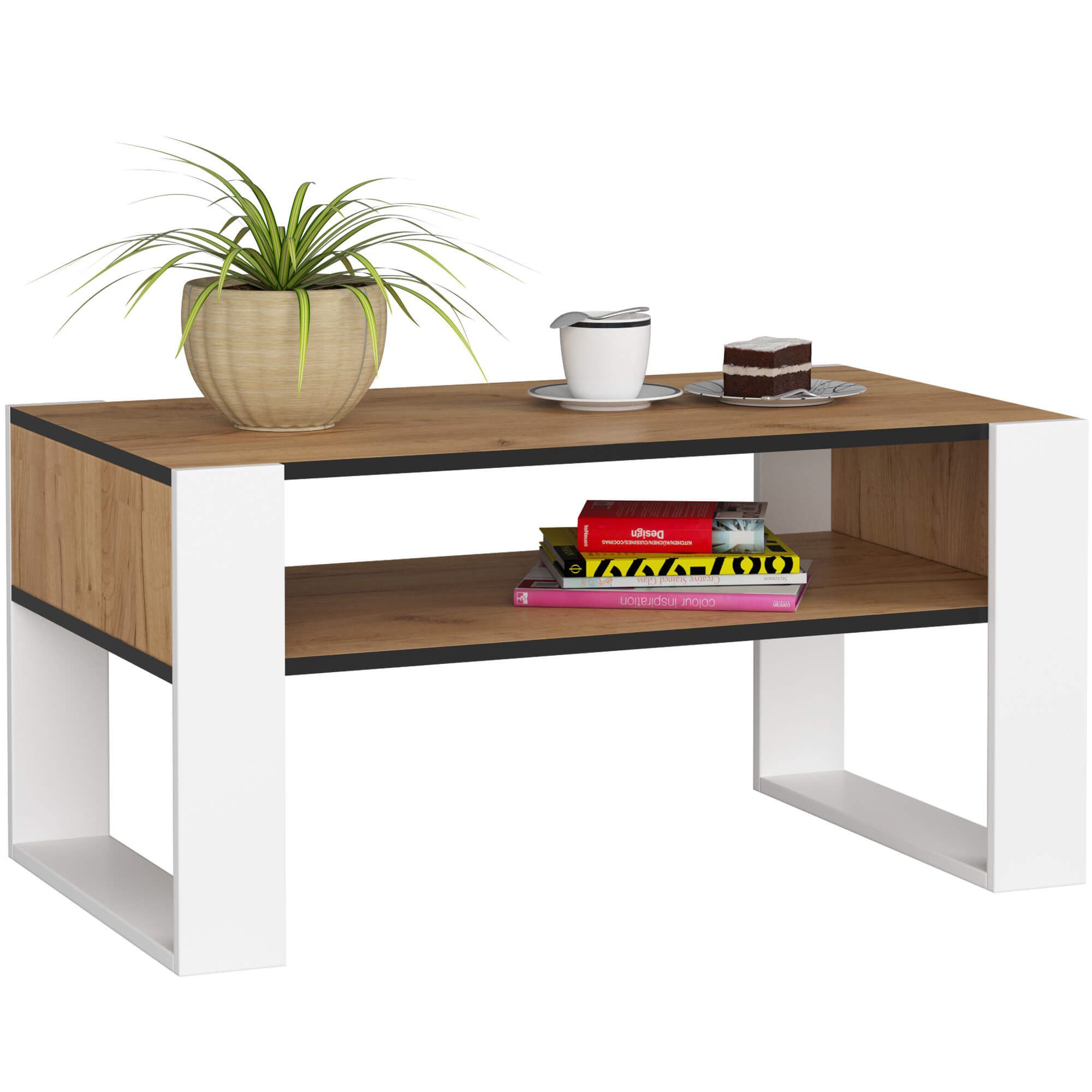 Milord Couchtisch Couchtisch Holz mit Regal günstig online kaufen