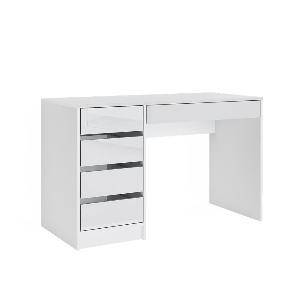 Vicco Schreibtisch Sherry, Weiß, 55 x 120 cm mit Schubladen (1-St)