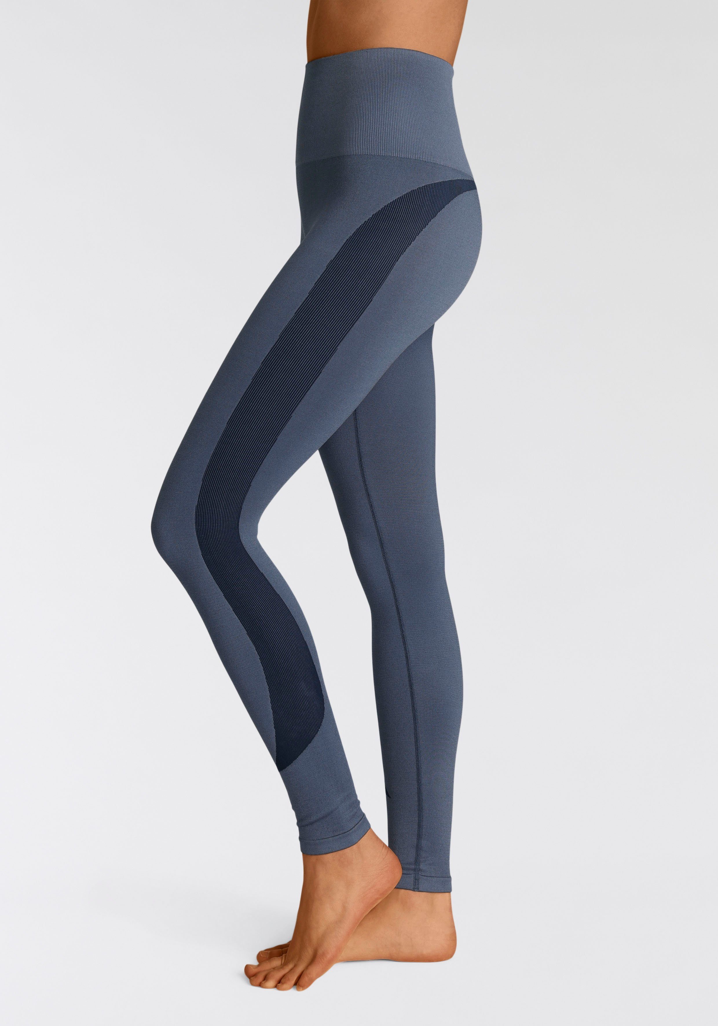 Lico Seamless Leggings mit Rippbund, breitem midnight-blue Loungewear