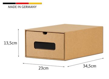 BigDean Schuhbox 10 Boxen stapelbar mit Sichtfenster & Schublade Schuhe Spielzeug etc. (10 St)