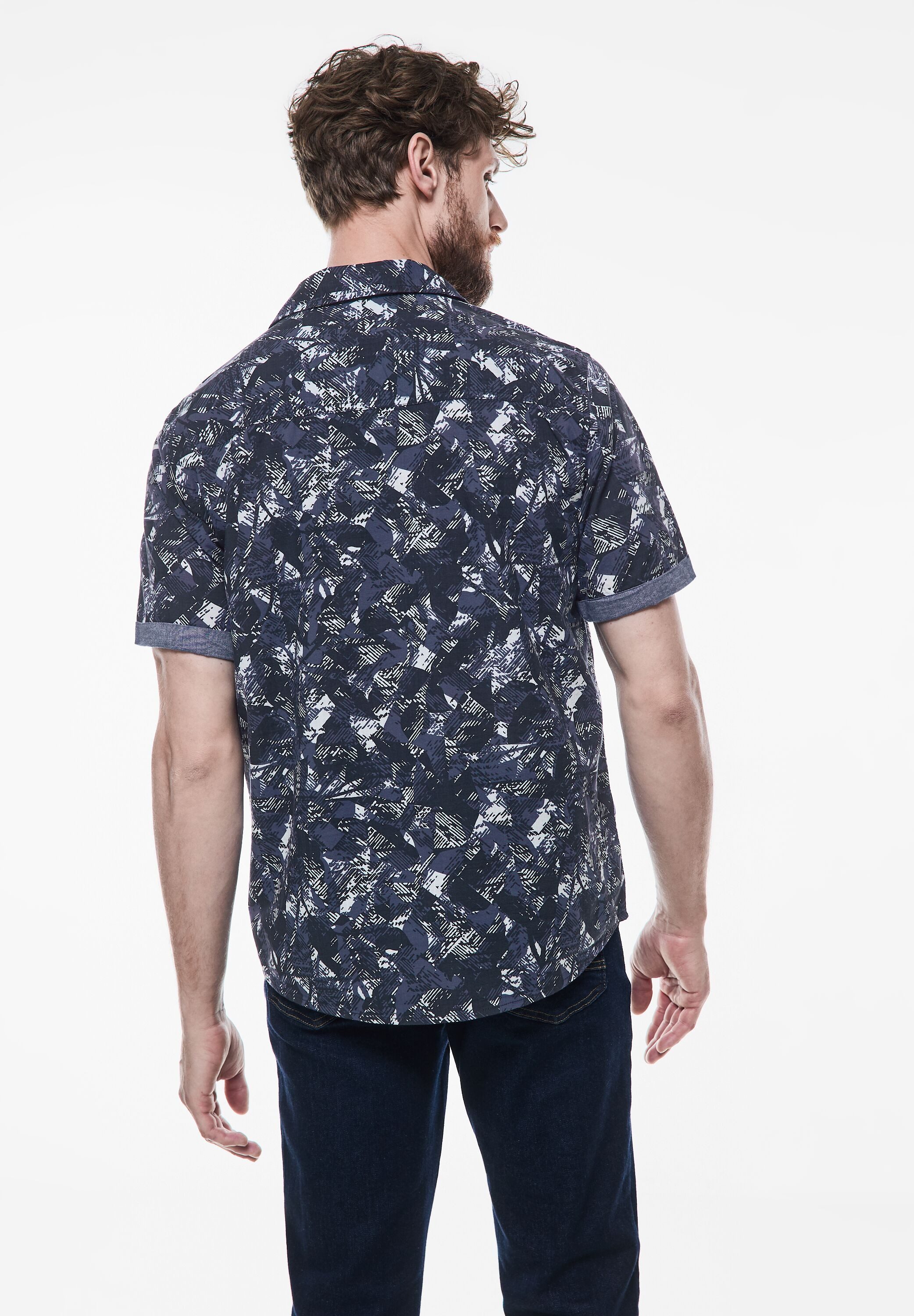 STREET ONE MEN Kurzarmhemd aus reiner günstig online kaufen