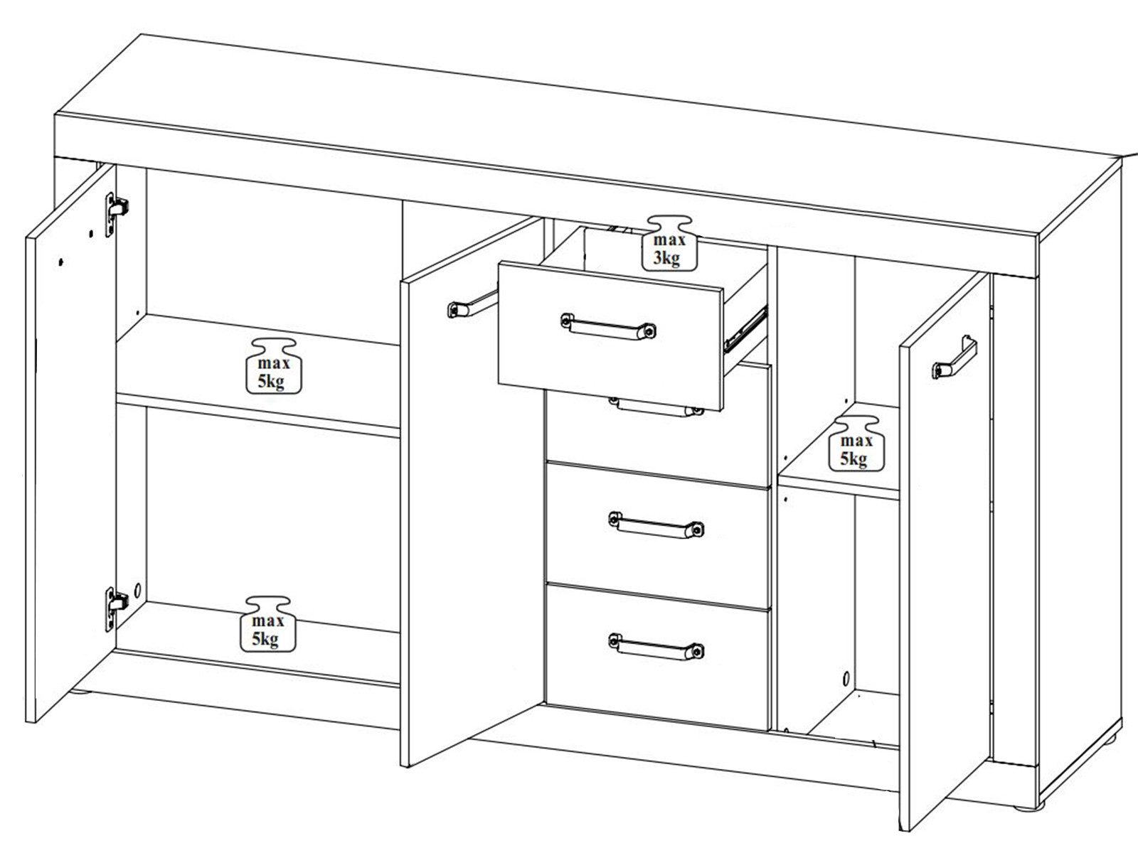 Bega Consult Sideboard 152 x 90 günstig online kaufen