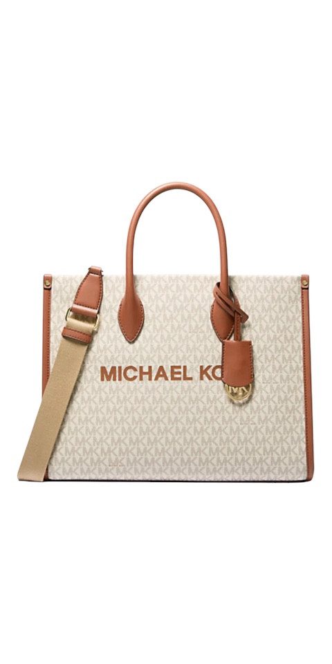 MICHAEL KORS Handtasche Michael Kors Mirella Tote Bag Medium Vanilla Crossbody Coinpouch