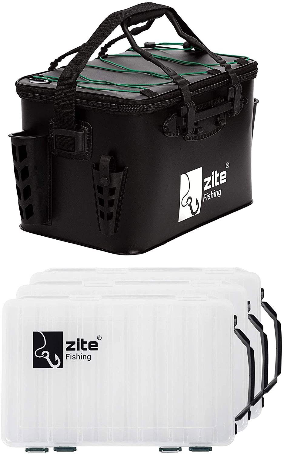 Angelkoffer Wasserdichte Angeltasche & Tackleboxen-Set