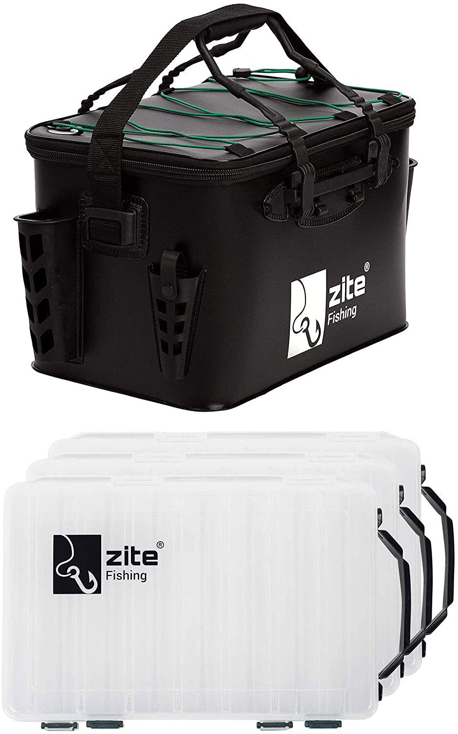 Zite Angelkoffer Wasserdichte Angeltasche & Tackleboxen-Set