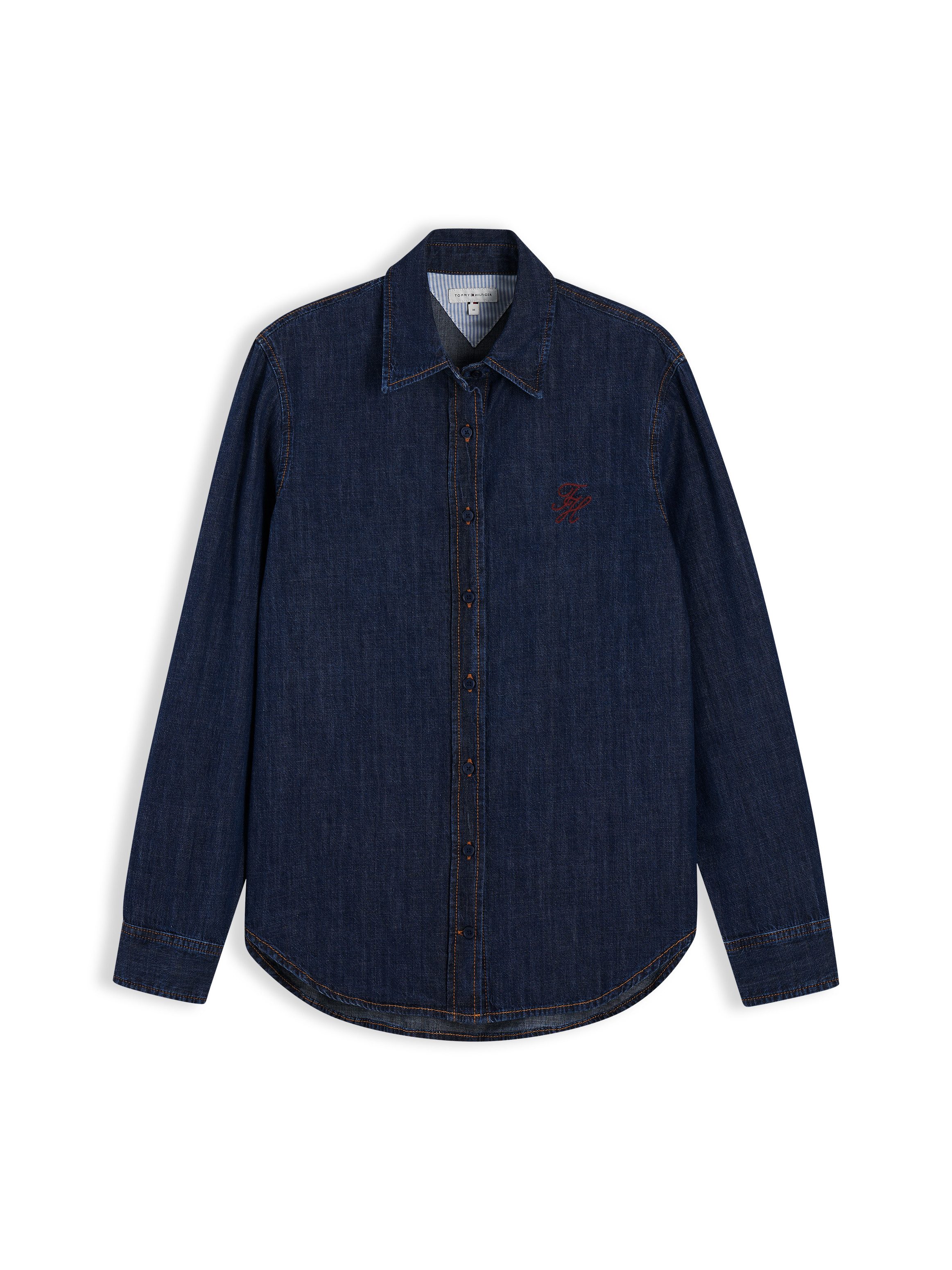 Tommy Hilfiger Jeansbluse RELAXED SHIRT MYF Baumwolle, relaxed fit – Bild 5 von 5