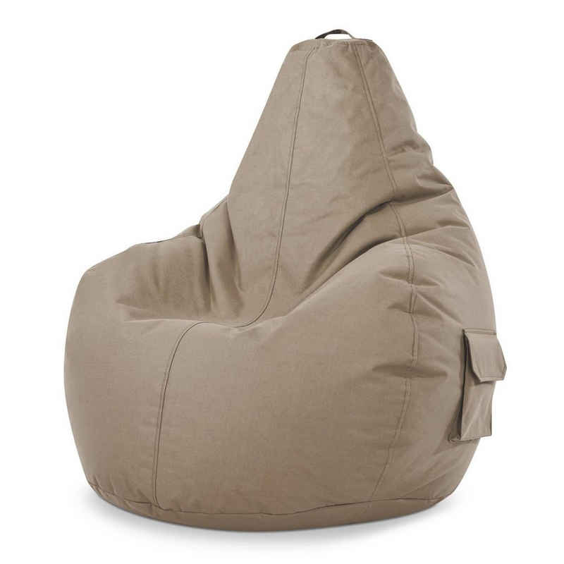 Green Bean Sitzsack Cozy (Sitzsack mit Rückenlehne 80x70x90cm - Gaming Chair mit 230L Füllung, Kuschelig Weich Waschbar), Bean Bag Bodenkissen Lounge Sitzhocker Relax-Sessel Gamer Gamingstuhl