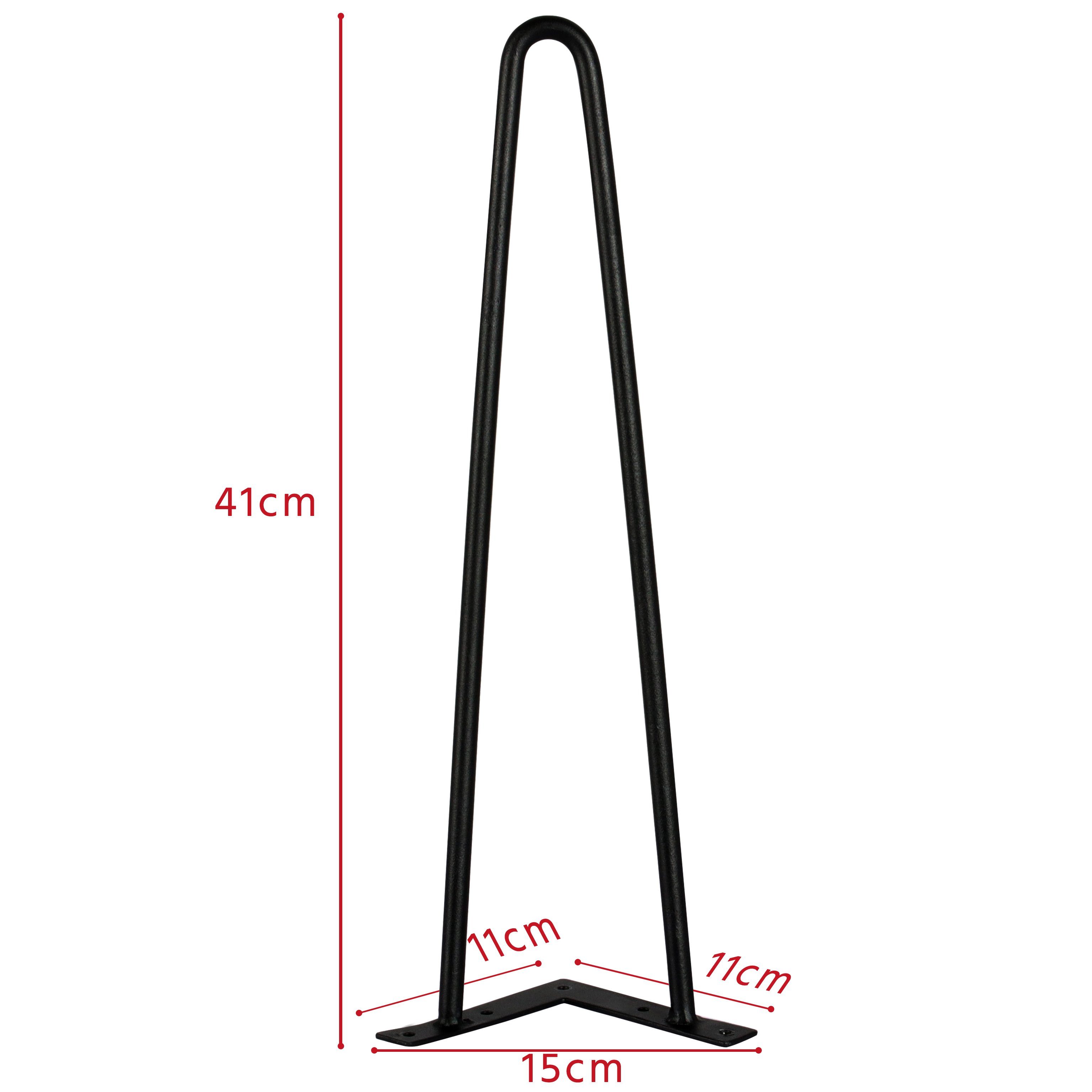 Yaheetech Tischbein, DIY 41cm Haarnadelbeine für Tisch