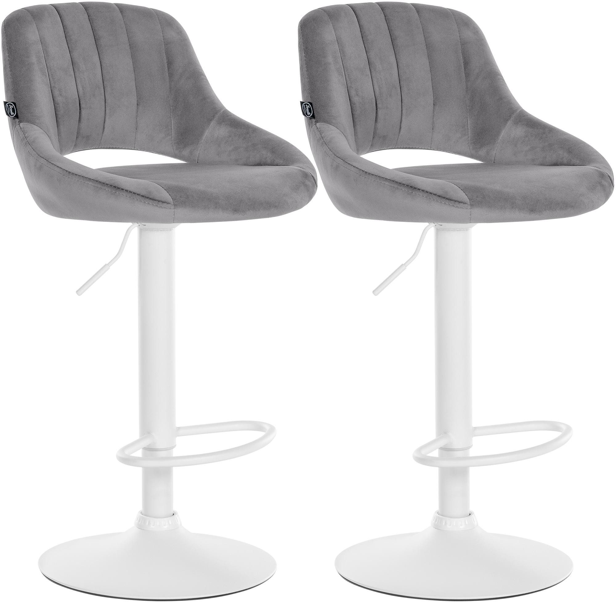 CLP Barhocker Milet Samt (Set, 2er), Samtbezüge, höhenverstellbar, drehbar