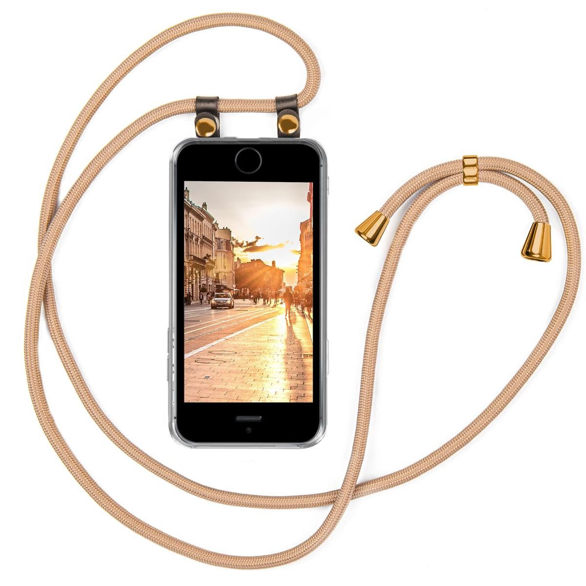 moex Handyhülle moex® Free Spirit für Apple iPhone 5, Hülle mit Band, Kette abnehmbar Handyband Handyhülle zum Umhängen