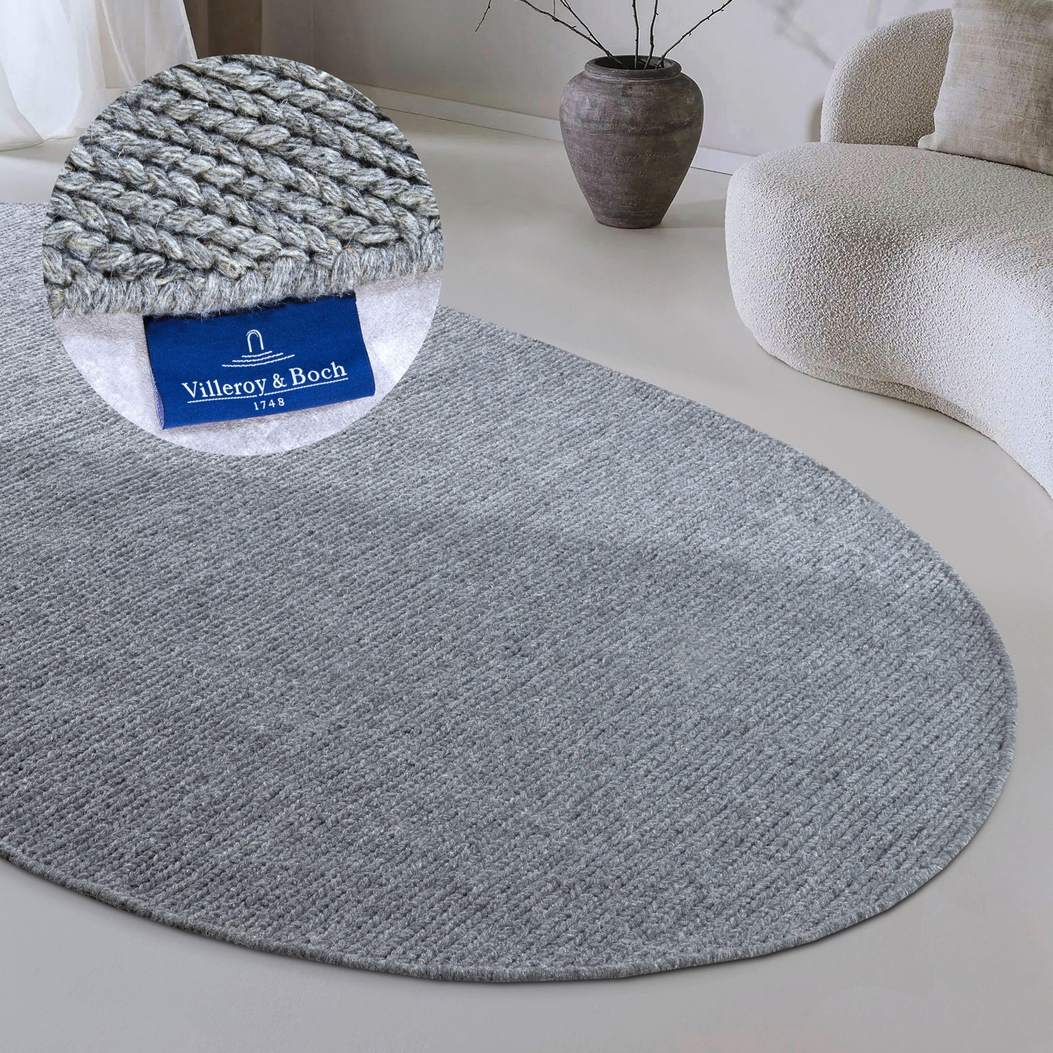 Villeroy & Boch Wollteppich Francois, rechteckig, Höhe: 7 mm, in rund, oval, Läufer, handgewebt, Wolle, Wohnzimmer, Schlafzimmer