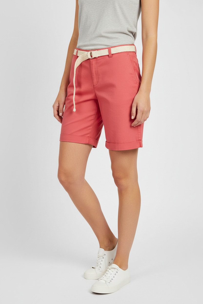 soyaconcept Shorts SC-ROVENA 1-B Baumwolle mit Stretch, mit Flechtgürtel