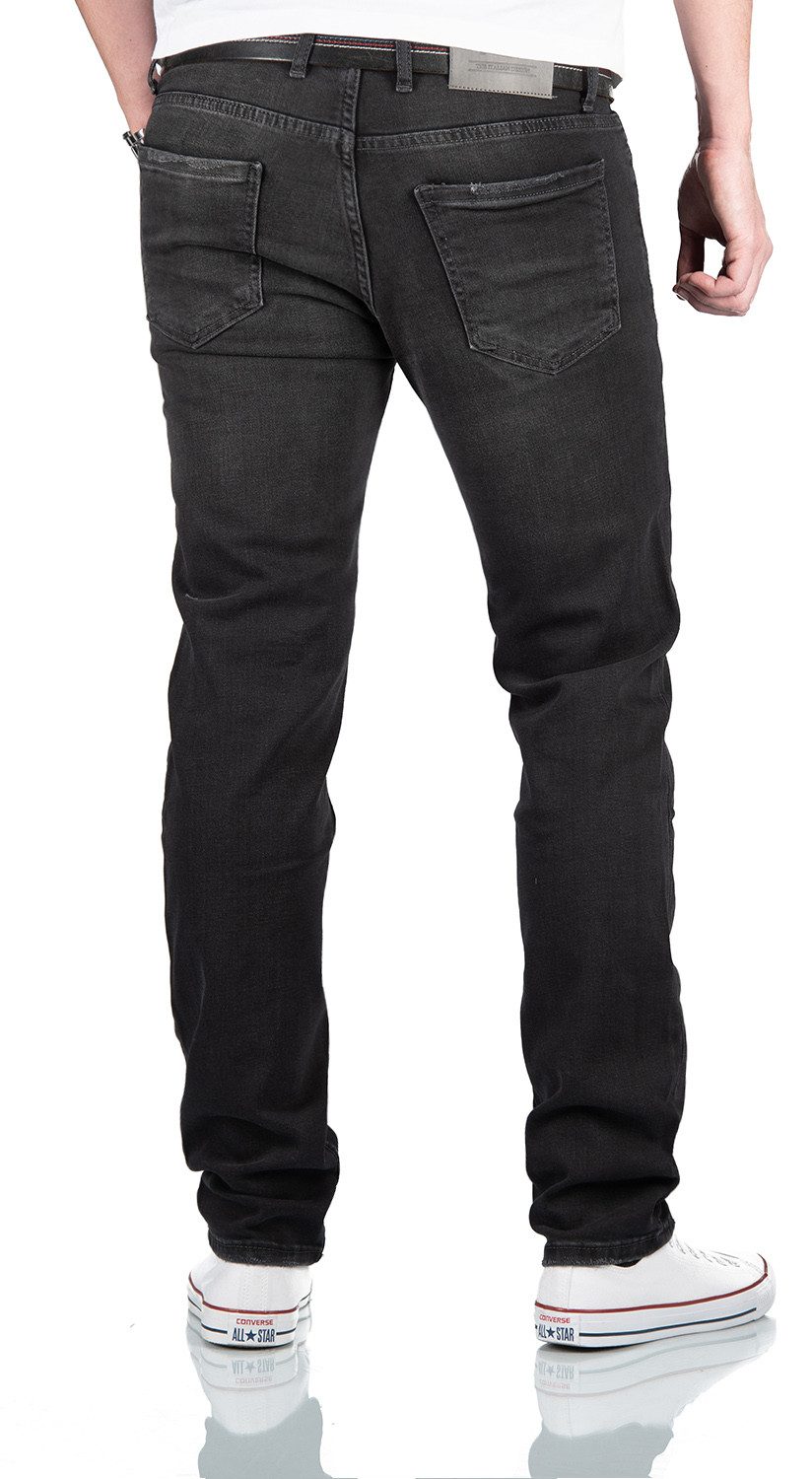 Alessandro Salvarini Straight-Jeans Herren Jeans Regular Fit mit Stretch – Klassische Denim Hose Zeitlose Herren Jeans im 5-Pocket-Style – Bild 4 von 4