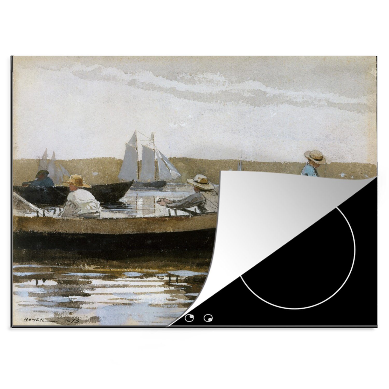 MuchoWow Herdblende-/Abdeckplatte Jungen in einem cm, Winslow Vinyl, Dory nutzbar, Gemälde tlg), Mobile Arbeitsfläche von (1 70x52 Ceranfeldabdeckung - Homer