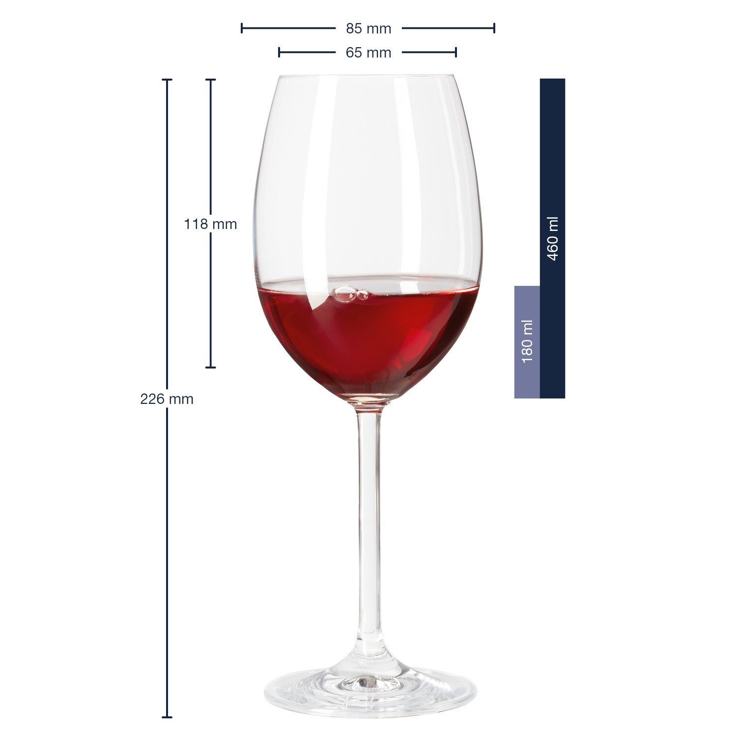 GRAVURZEILE Rotweinglas Leonardo Weinglas mit Gravur - Beste Freundin, Glas, graviertes Geschenk für die beste Freundin der Welt