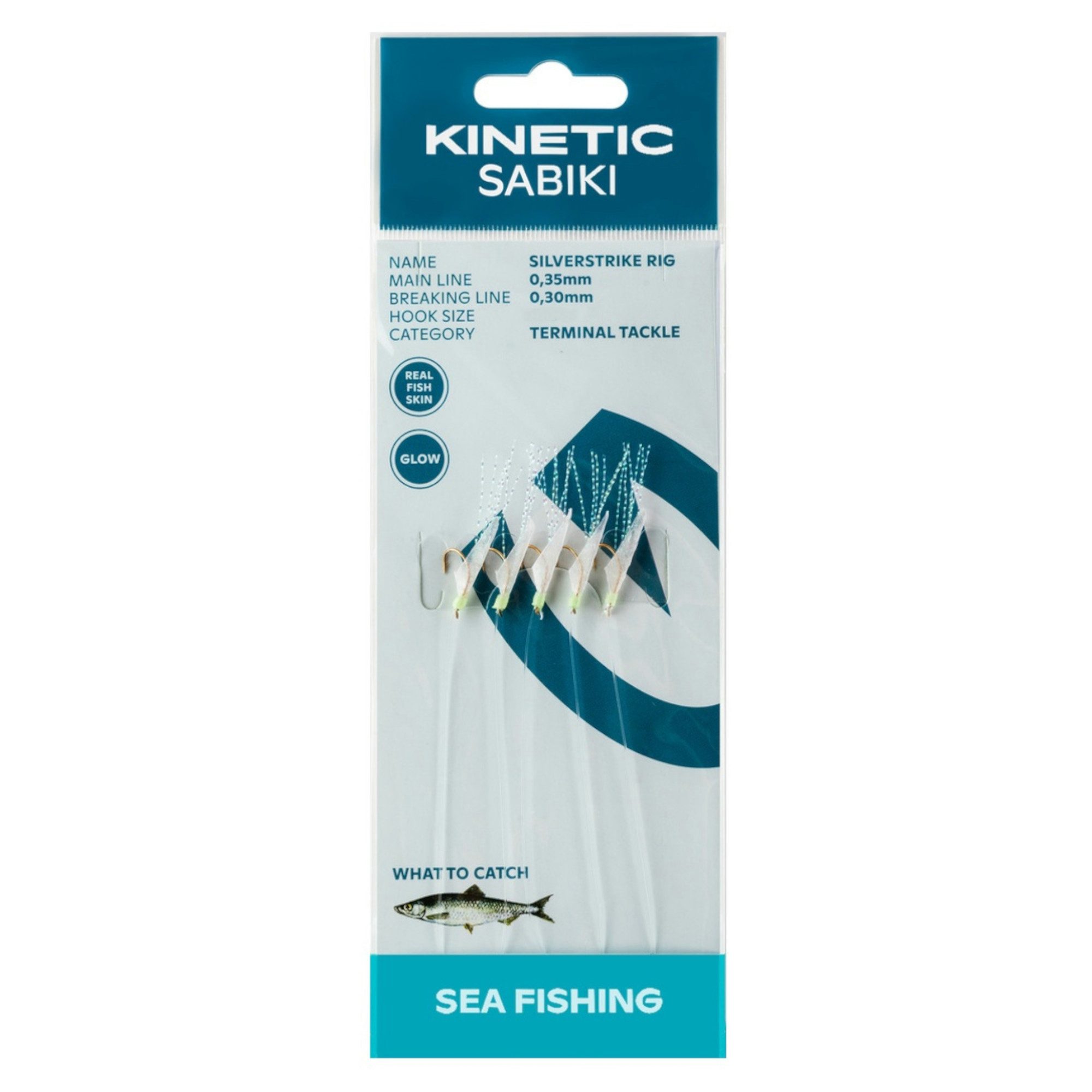 Kinetic Kunstköder Kinetic Sabiki Silverstrike #14 150Cm 0.35Mm 0.30Mm Fishskin/Flash 1Pc