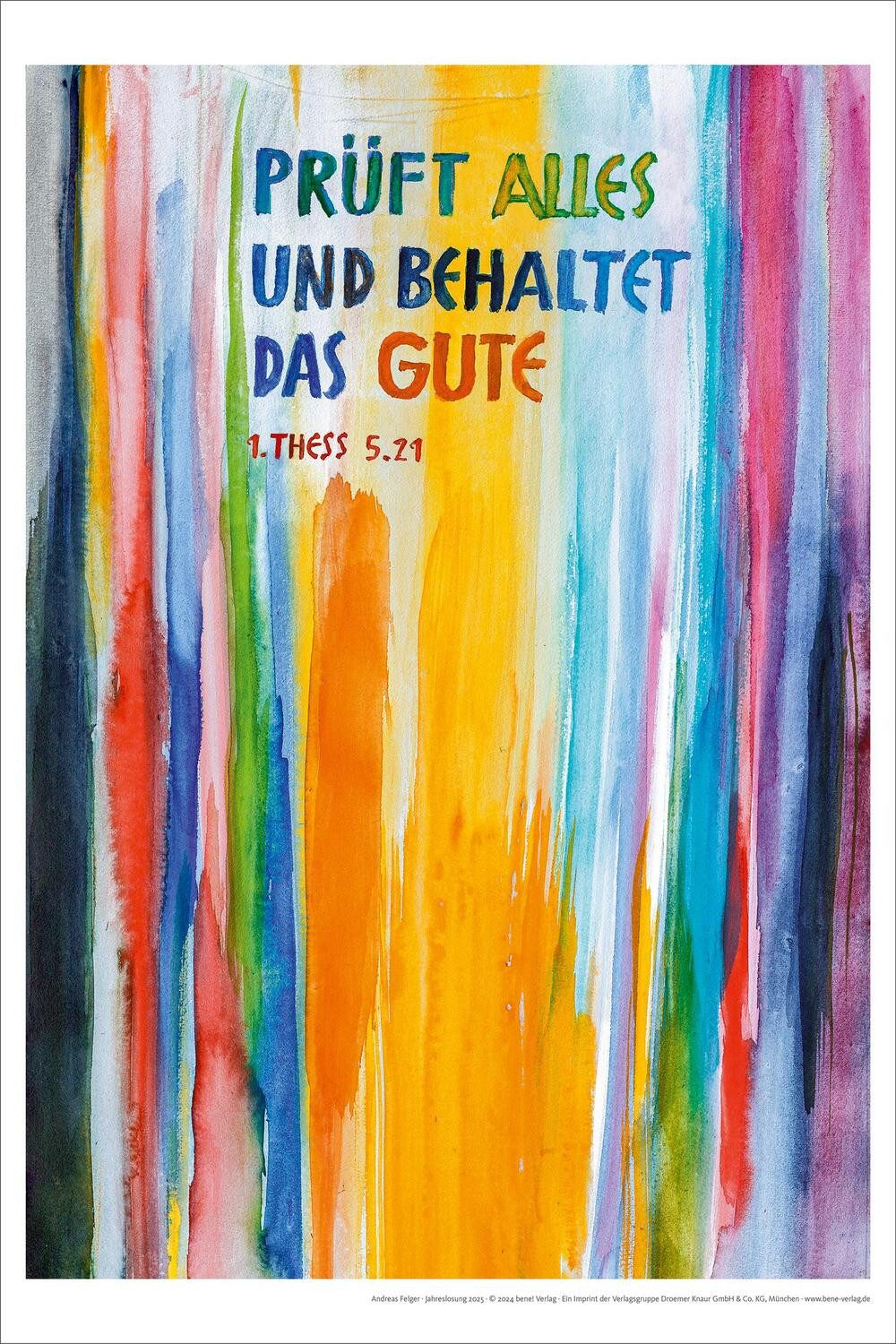 bene Poster Jahreslosung Felger 2025, Kunstdruck 40 x 60 cm