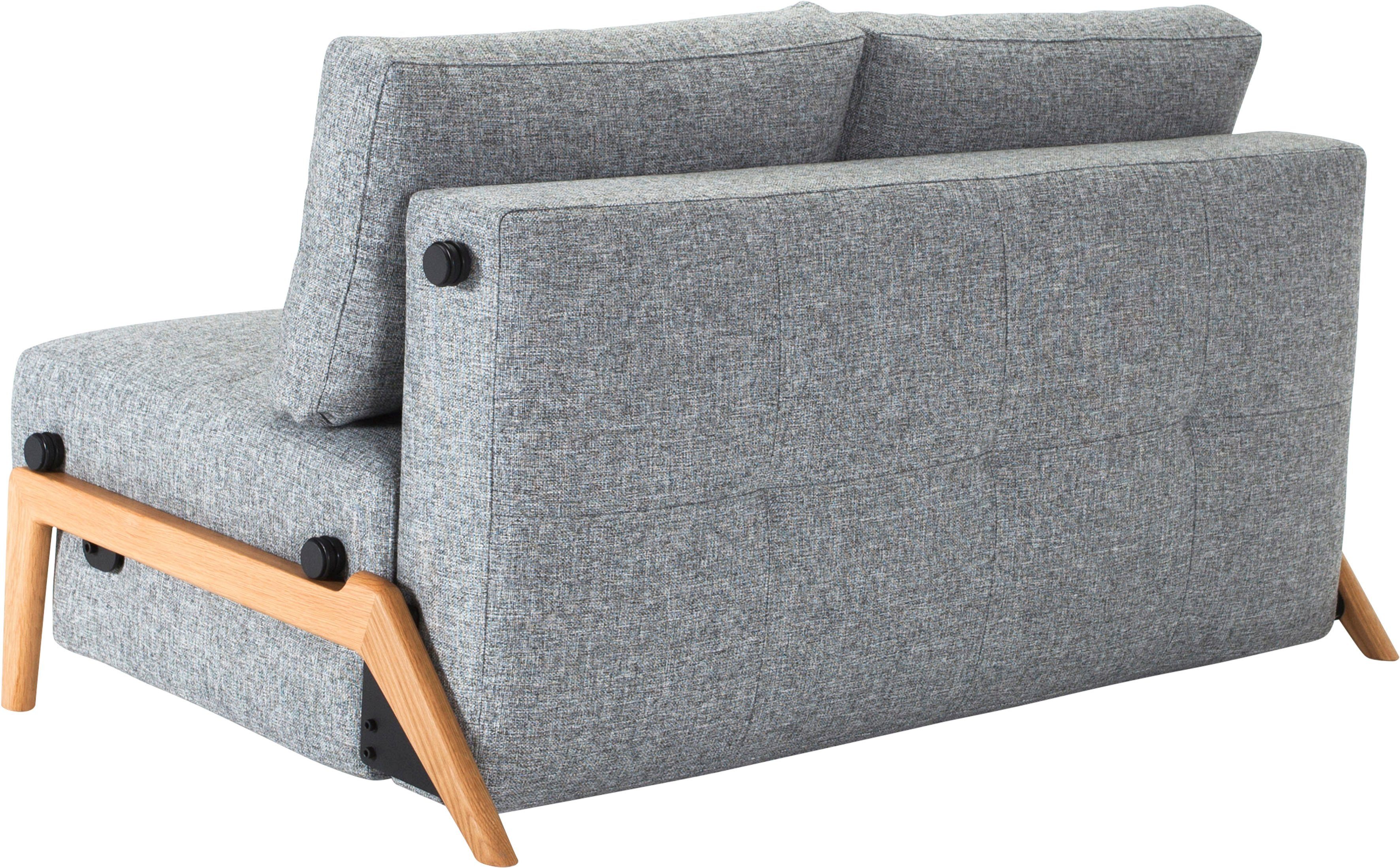 INNOVATION Kompaktes mit Schlafsofa Eiche Füßen LIVING Klappsofa granit aus 565 Cubed, ™