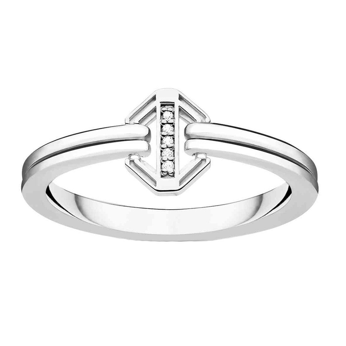 Thomas Sabo Ring Pavé Weisser Stein Silber - TR2397-051-14 - Helen Kirchhofer By Luxoia