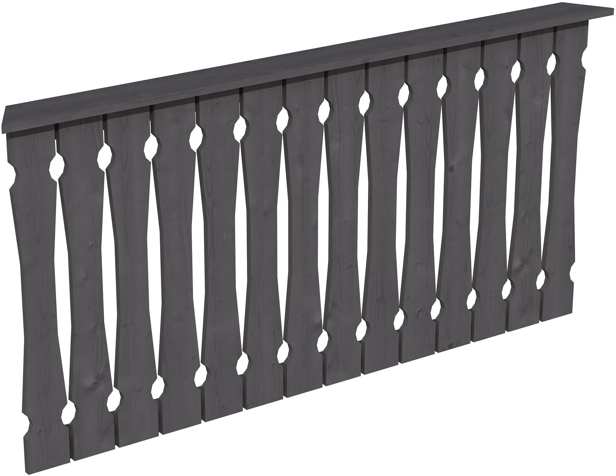 Skanholz Brüstungsgeländer Balkonschalung, 180 cm Länge, 96 cm Höhe