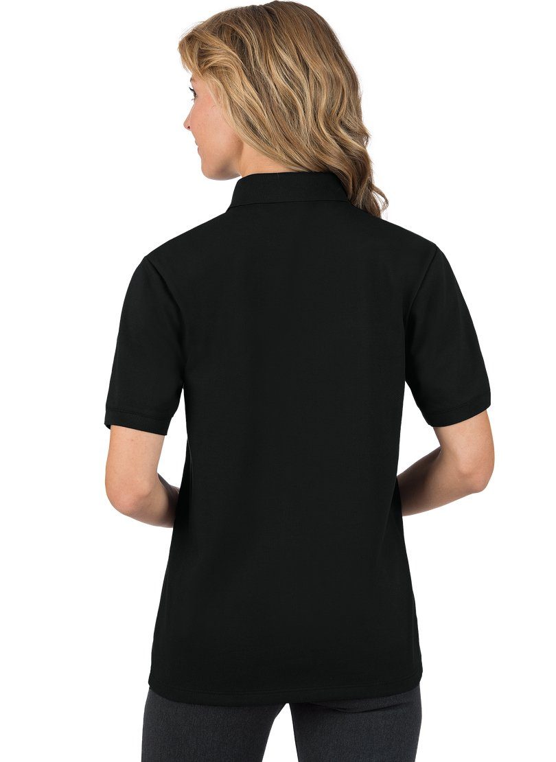 Trigema Poloshirt TRIGEMA Poloshirt in schwarz Piqué-Qualität