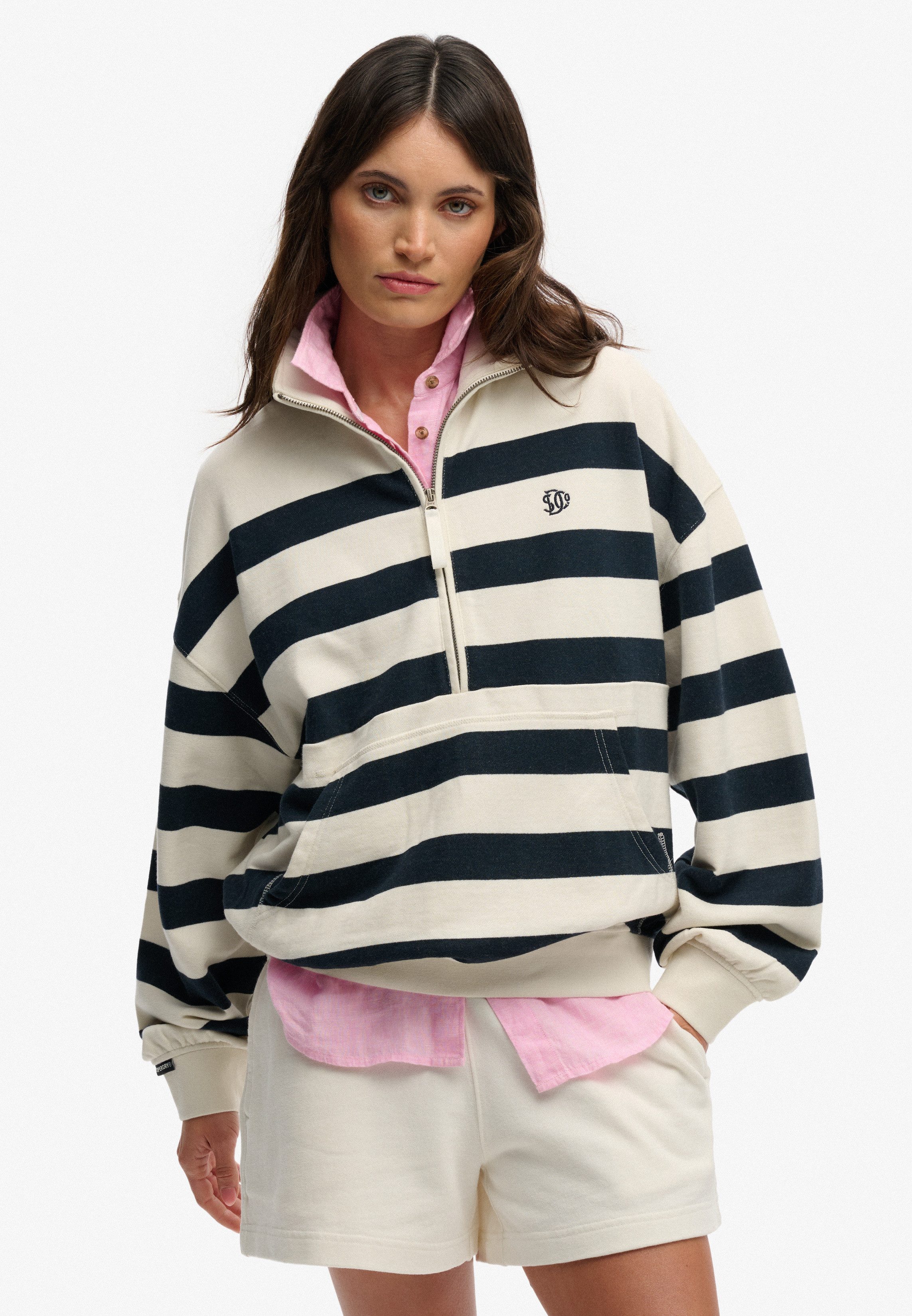 Superdry Sweatshirt STUDIOS STRIPE HALF ZIP