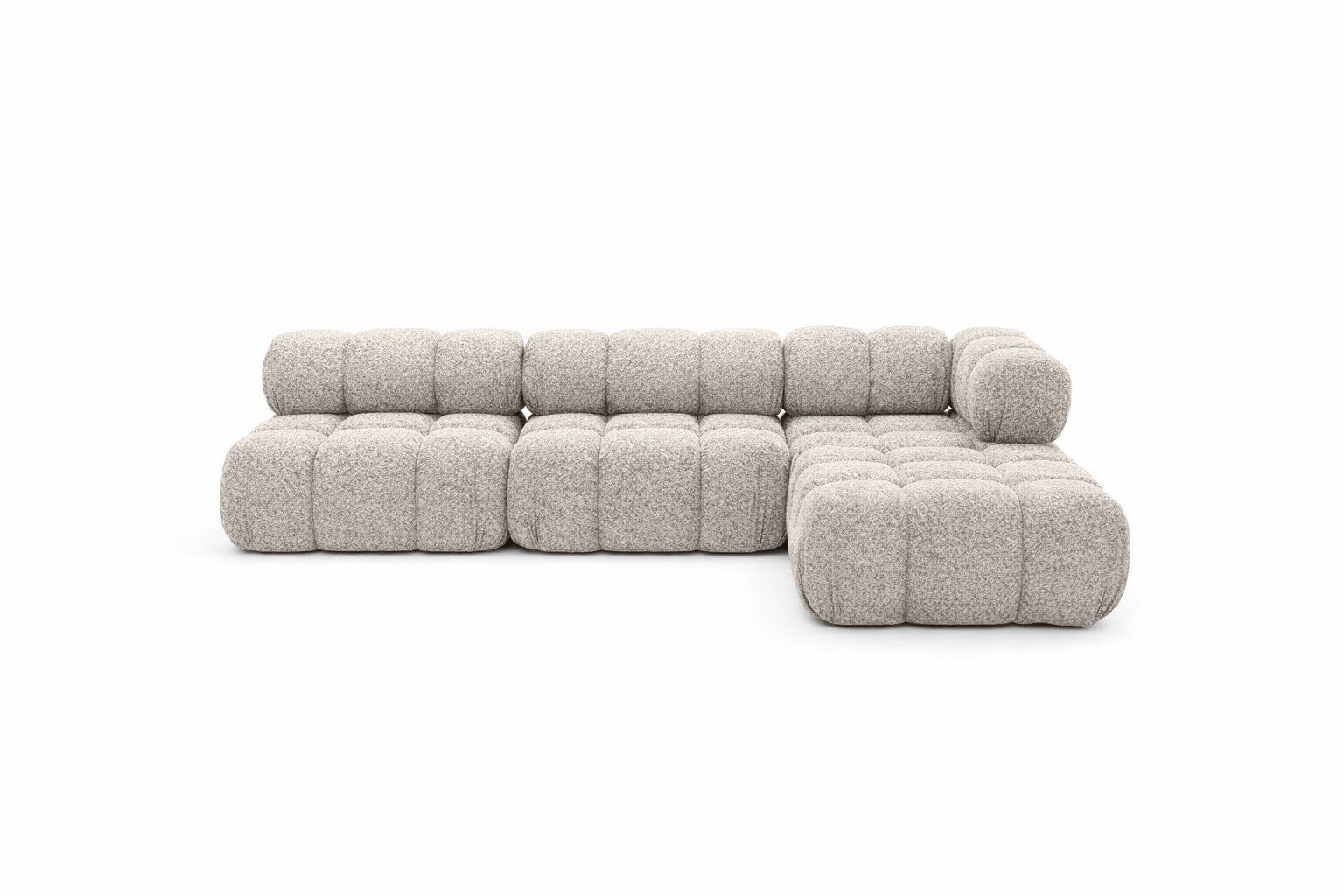 Kaiser Möbel Ecksofa L-form, Wohnlandschaft für Wohnzimmer, Bouclé-Stoff Abriamo, Selia, Ecksofa, Modernes L-Design,Weiche, abgerundete Formen,Trendiger Bouclé-Stoff