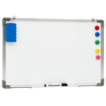 vidaXL Whiteboard Marker Magnetisches Whiteboard Weiß 50 x 35 cm Stahl