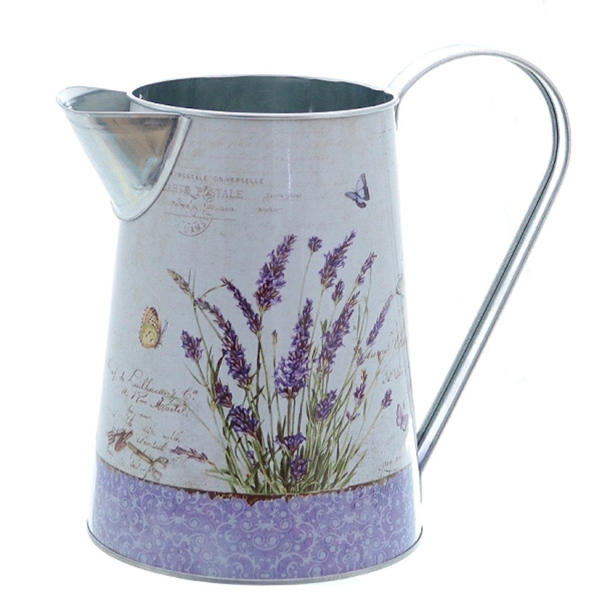 Linoows Pflanzkübel Pflanzenkrug Lavendel, Garten Krug, Pflanztopf, Blumentopf | Pflanzkübel