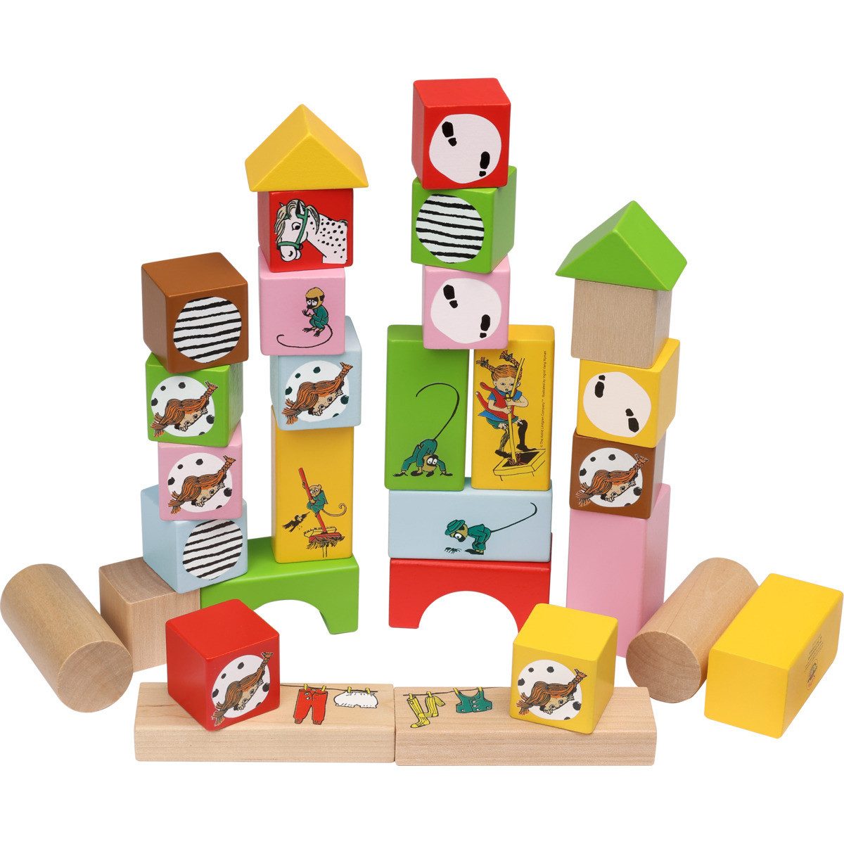 Pippi Langstrumpf Pippi Langstrumpf Unisex Kinder Spielbausteine, (30 St)