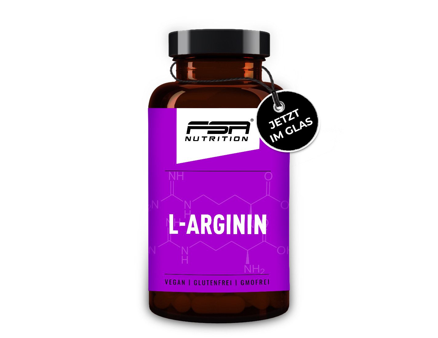 FSA NUTRITION L-Arginin Kapseln – 2.280 mg pro Tagesportion, 120 Stück, vegan Kapseln, 120 St., 96 g