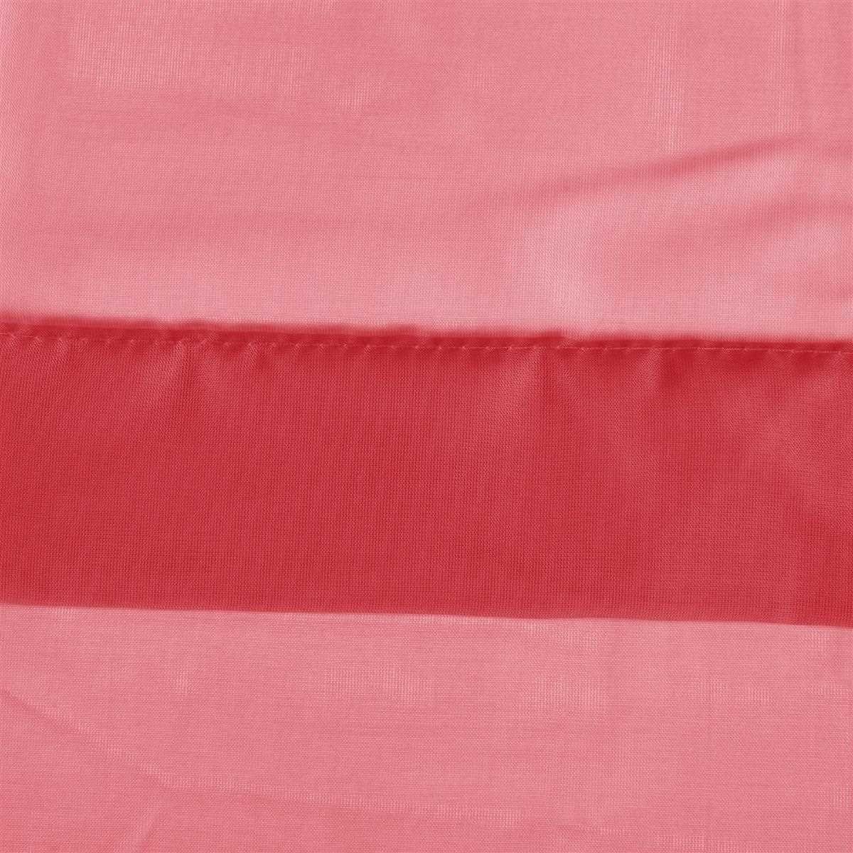 vers. (1 Bestlivings, Microfaser, "Raffoptik", St), transparent, in Bistrogardine Vorhang, Rot mit Größen Transparente Küchengardine Stangendurchzug, Stangendurchzug