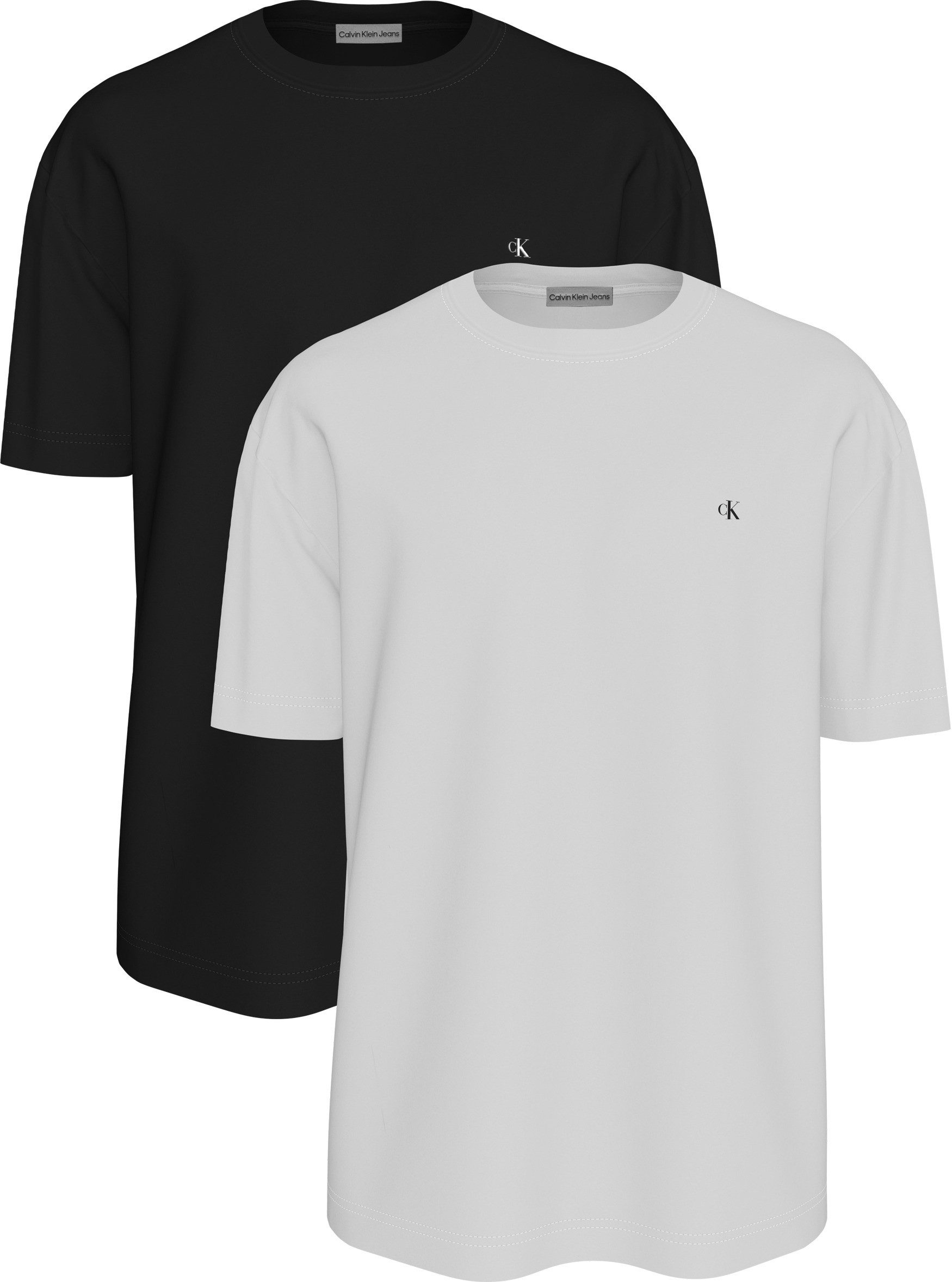 Calvin Klein Jeans T-Shirt SS CLASSIC MONOGRAM TEE 2PK (2-tlg) Mit Rundhals günstig online kaufen