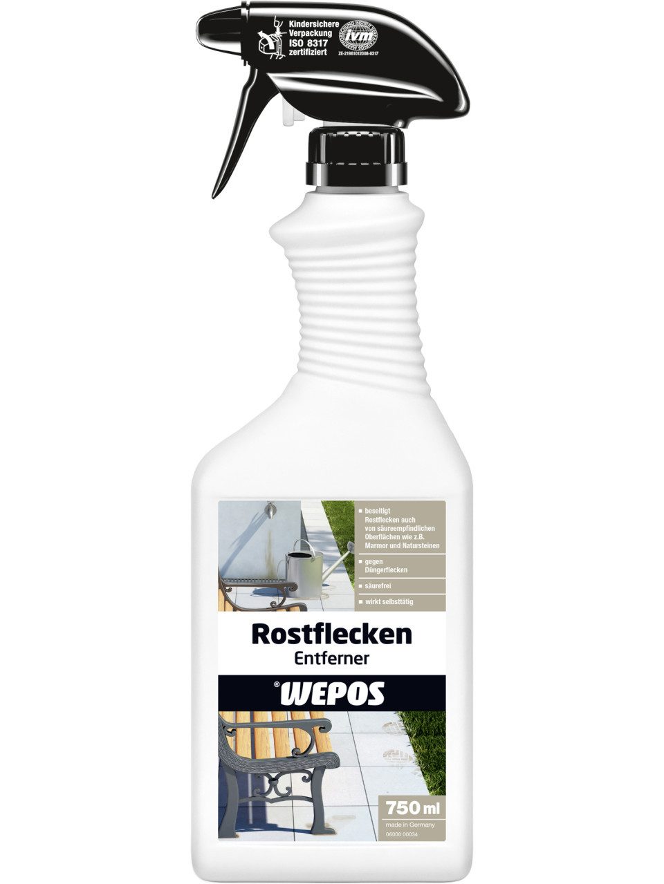 WEPOS CHEMIE GMBH Wepos Rostfleckenentferner 750 ml Universalreiniger