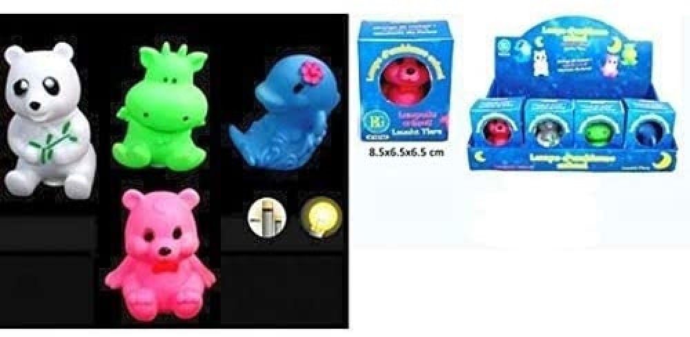 LED Dekofigur LED Leuchttiere 4 Stück in 4 Motive, Kindergeburtstag