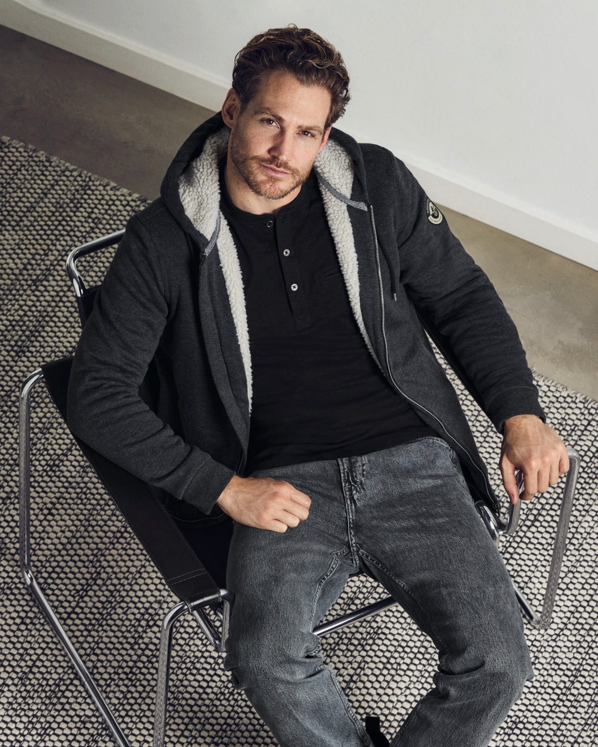 Hajo Poloshirt Henley-Shirt in Slubgarn