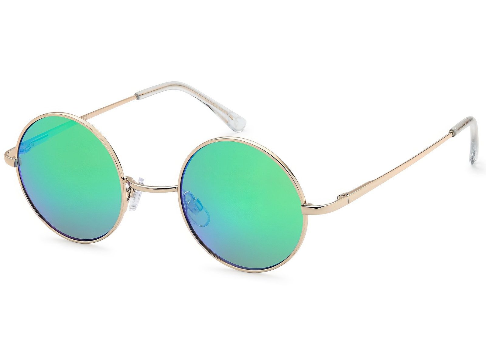 styleBREAKER Sonnenbrille Retro Sonnenbrille Klein Rund mit Federscharnier (1-St)