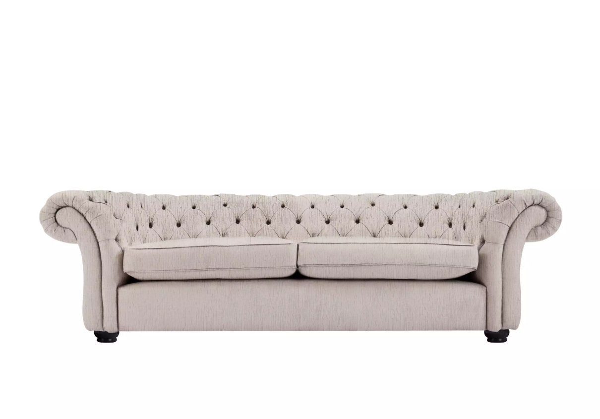 JVmoebel Sofa Designer Tauper Chesterfield Viersitzer Luxus Textil Polster Couch, Made in Europe