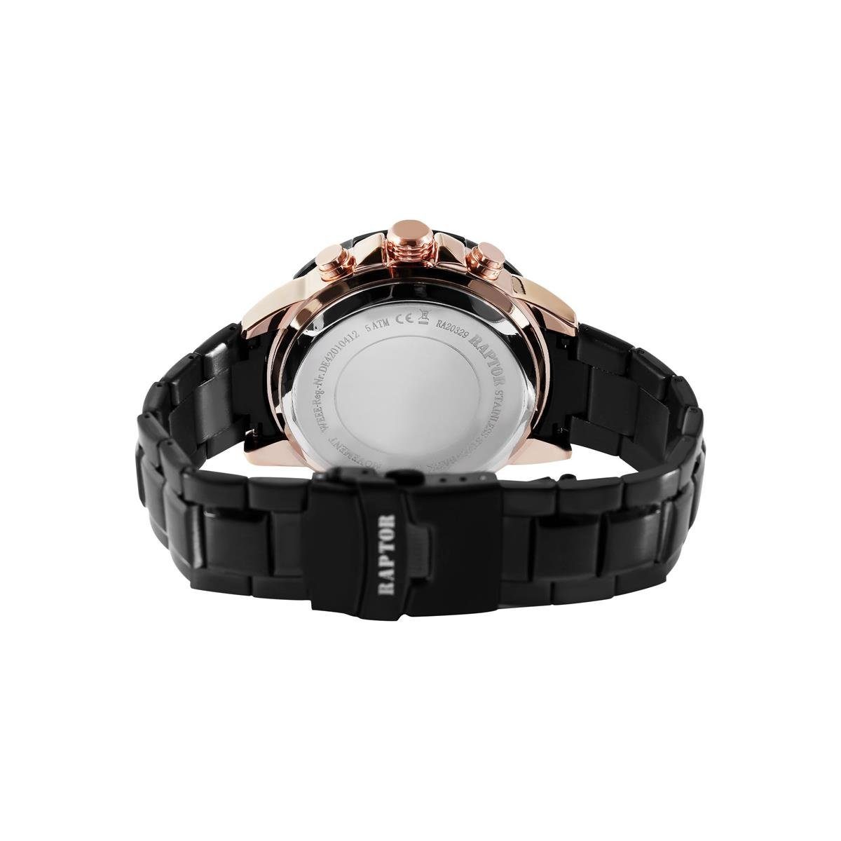 Raptor Digitaluhr Raptor Herrenarmbanduhr RA20329-002 Edelstahl, digial, (1-tlg)